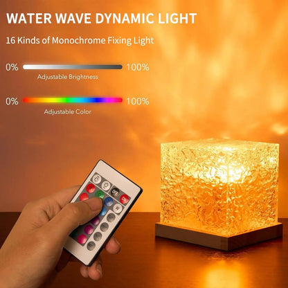 Wave Lamp™ Ocean Waves Textured Cube Lamp