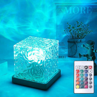 Wave Lamp™ Ocean Waves Textured Cube Lamp